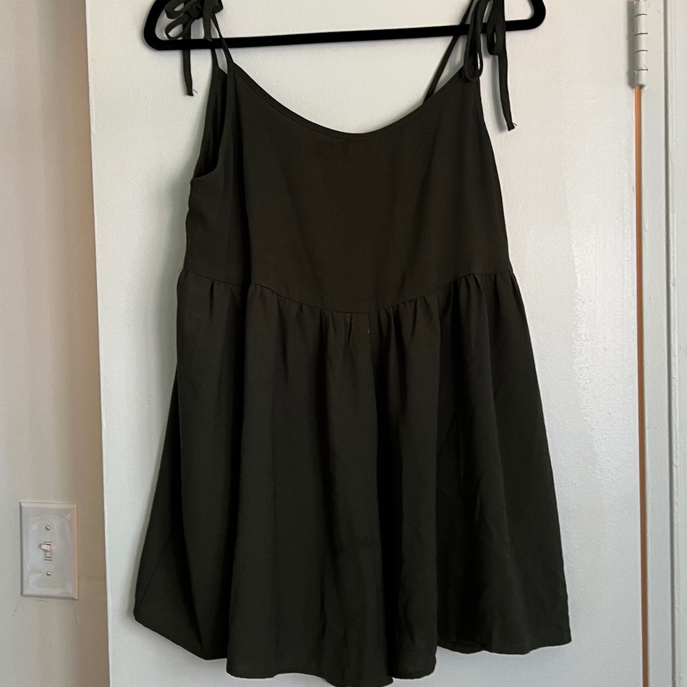 Urban Outfitters Forest Green Tie Top Romper